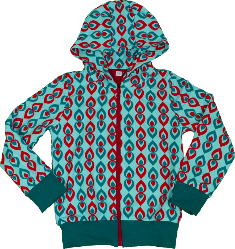 Jacke mit Kapuze und Reissverschluss