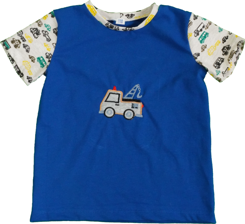 Shirt blau mit Auto