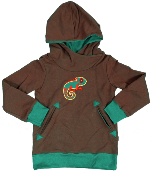 Kapuzenpullover mit Chamäleon