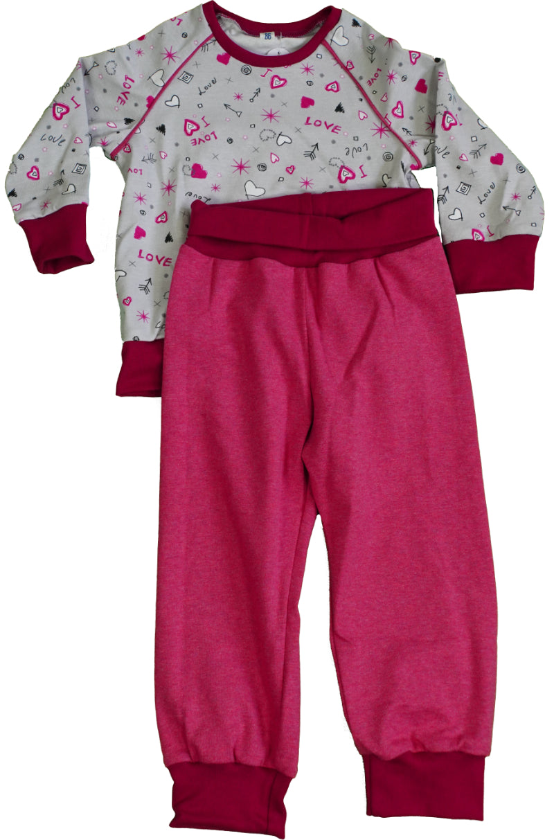 Pyjama grau-pink