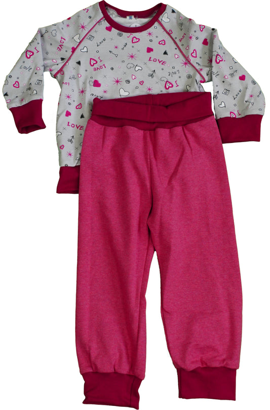 Pyjama grau-pink