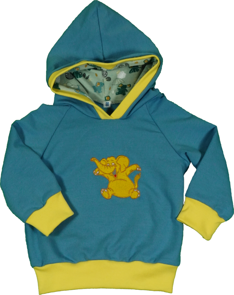 Kapuzenpullover mit Elefant
