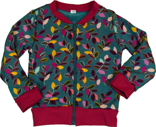 Jacke mit Blattmuster