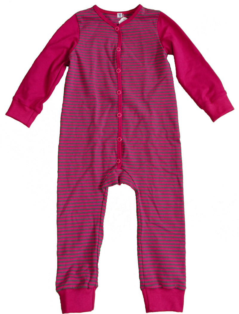 Pyjama, einteilig mit Streifen