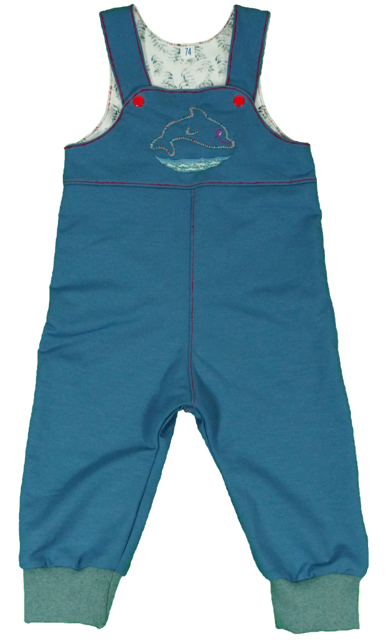 Latzhose mit Delfin