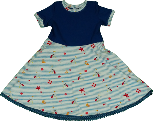 Rock, glockig mit Spitzenabschluss