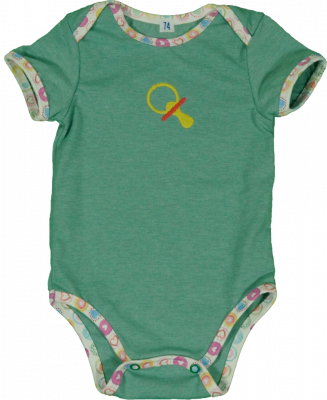 Kurzarmbody mit gesticktem Nuggi