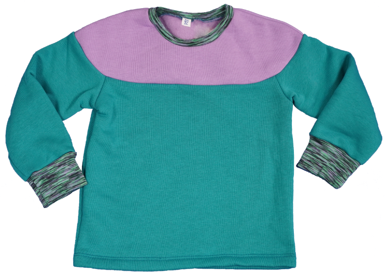 Pullover grün mit Passe