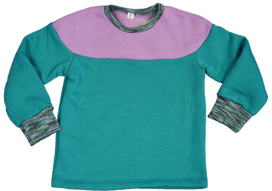 Pullover grün mit Passe